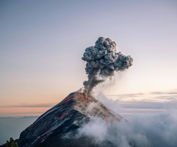 Mesmerising view of the Fuego Volcano eruption in Guatemala, Central America